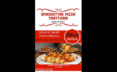 Monday Night Pasta Special at Spaghettini Pizza