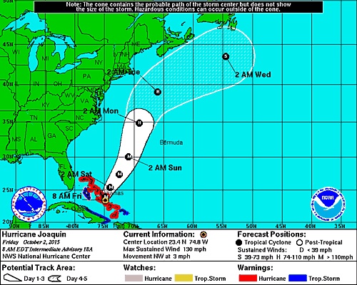 Impact from Joaquin Appears Less Likely, Flood Advisories Remain in ...