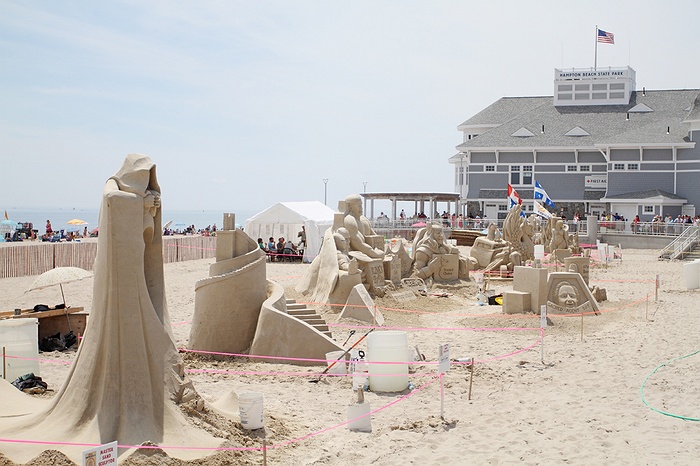 The sandcastle builder' turns mounds of sand into momentary