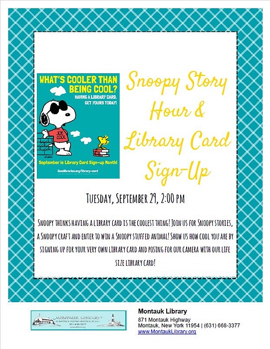 Snoopy Story Hour & Library Card Sign-Up