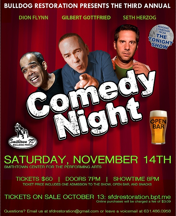 Comedy Night with Gilbert Gottfried, Seth Herzog & Dion Flynn