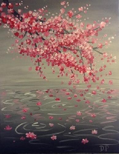 car insurance 30 days Paint nite: cherry blossom reflection ...