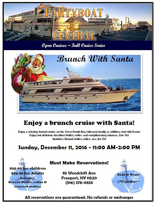 Brunch With Santa 2016 Aboard Party Boat Central