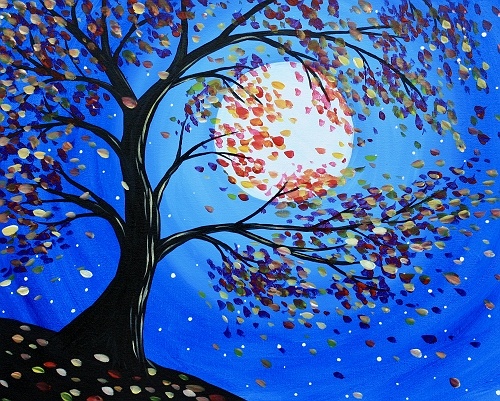 Paint Nite: Autumn In The Moonlight