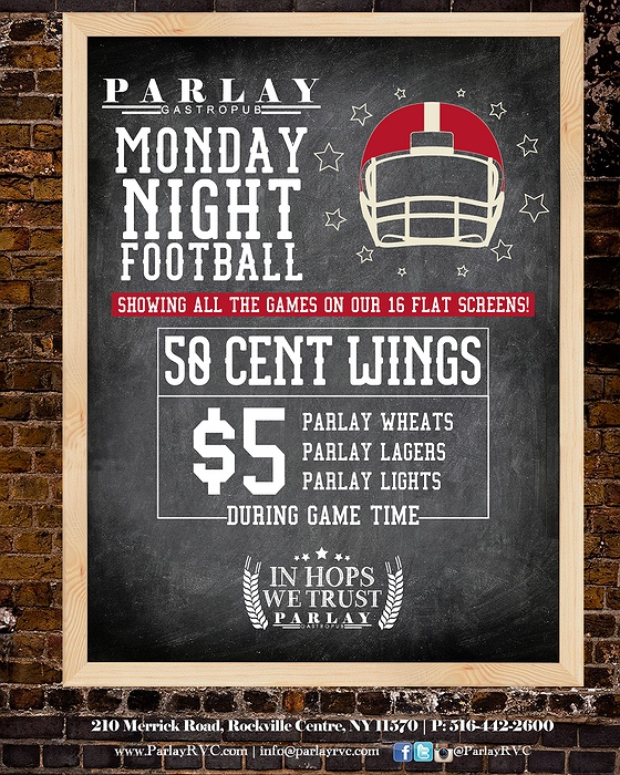 Monday Night Football at Parlay Gastropub