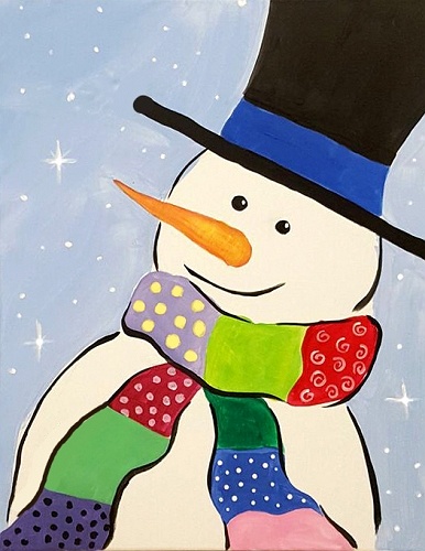 Paint Nite: Snowman in a Scarf