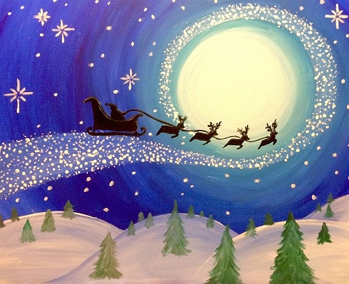 christmas themed paint night