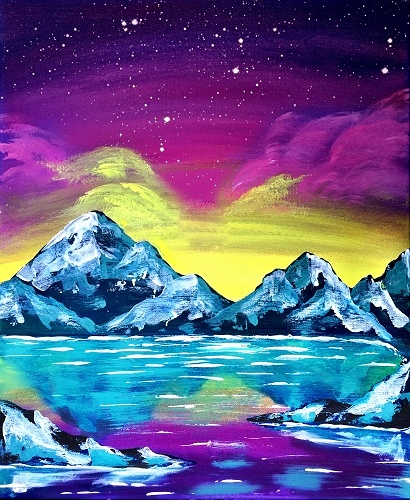 Paint Nite: Snowy Mountain Ii