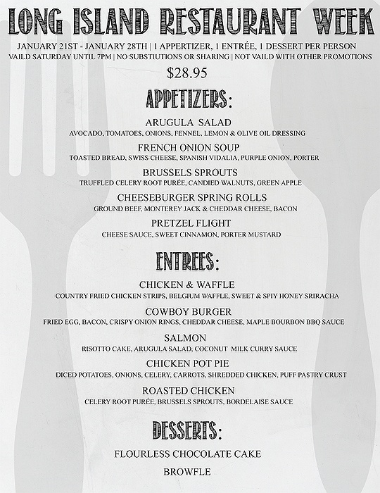 Long Island Restaurant Week at Parlay!