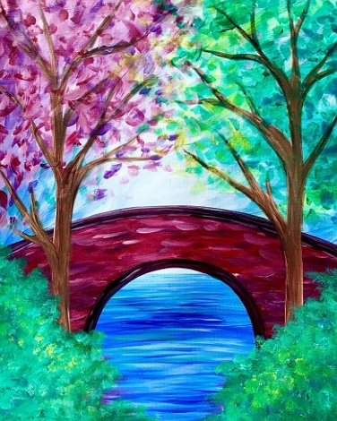 Paint Nite: Park Bridge In Spring