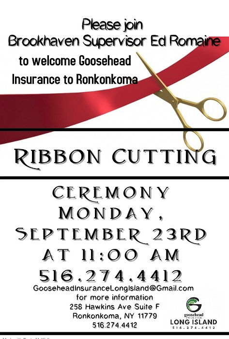 Goosehead Insurance Li Ribbon Cutting With Supervisor Romaine