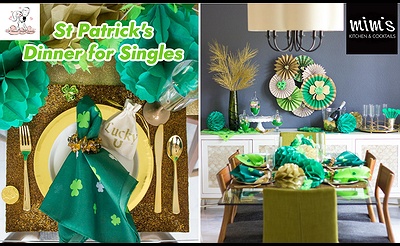 Singles St Patrick's Sit-down Dinner Party Roslyn Ages 40's 50's 60's 