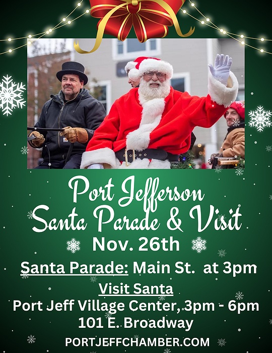 2023 Port Jefferson Santa Parade & Visit