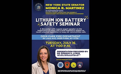 Senator Monica R. Martinez Lithium Ion Battery Safety Seminar