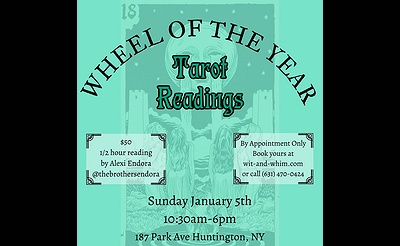 Tarot Readings Wheel of the Year at Wit & Whim with Alexi Endora