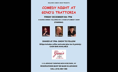 Comedy Night at Gino's Trattoria and Pizzeria