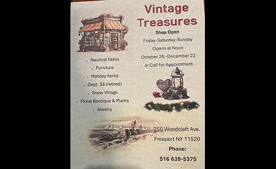 Vintage Treasures Holiday Pop Up Shop