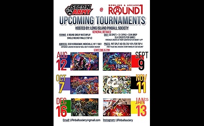 Pinball Tournament @ Round 1 in Hicksville (Broadway Mall)