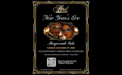 New Years Eve Masquerade Gala at Floral Terrace 