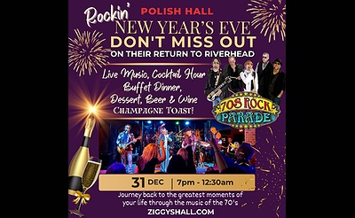 New Year's Eve Celebration with 70's Rock Parade at Polish Hall