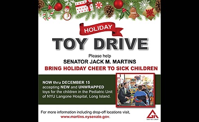 Senator Jack M. Martins Holiday Toy Drive at the Great Neck Library