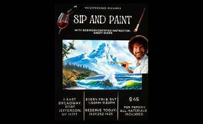 Bob Ross Sip & Paint In Suffolk & Nassau County