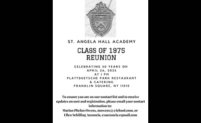 St. Angela Hall Academy H.S. (Brooklyn) 1975 50th Reunion