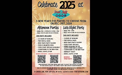 New Year's Eve Parties at Port Jeff Bowl