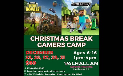 Christmas Break Gamers Camp