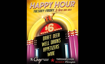 NEW Happy Hour! $6 Drinks & Appetizers