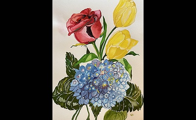 The Atelier at Flowerfield offers a May Day workshop: “Paint a Bouquet of Flowers” with Beth Drucker, Saturday, May 3rd,  11AM-2PM