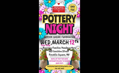 POTTERY NIGHT WITH RESCUING FAMILIES