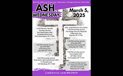 Ash Wednesday Service, 7 PM