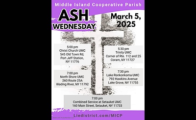 Ash Wednesday Service, 5 PM