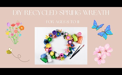 DIY Recycled Spring Wreath