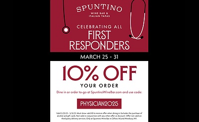 Spuntino Wine Bar Honors First Responders - National Physicians Week